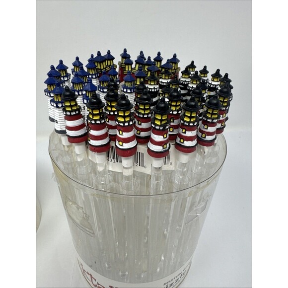 50 NOS Lighthouse Tiki Bar Swizzle Stick 4 Designs Boston Warehouse Cocktail - Picture 7 of 11